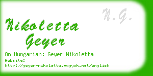 nikoletta geyer business card